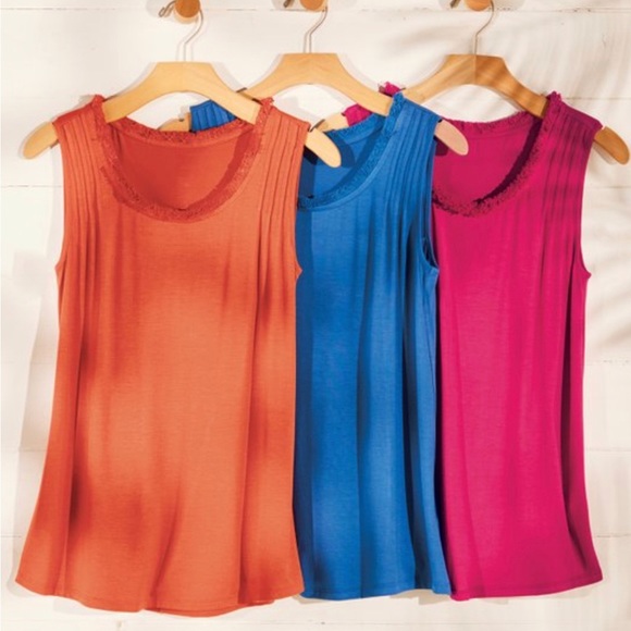 Soft Surroundings Sofia Tank Berry Color - Picture 5 of 5